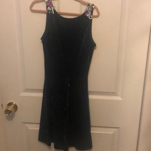 Velvet hand beaded dress